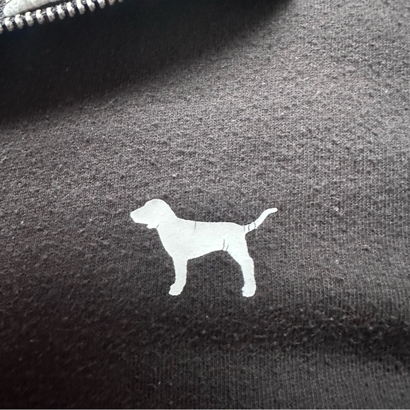 Victoria's Secret PINK | Black & Cheetah Quarter Zip Pullover | Size Extra Small - Picture 5 of 9